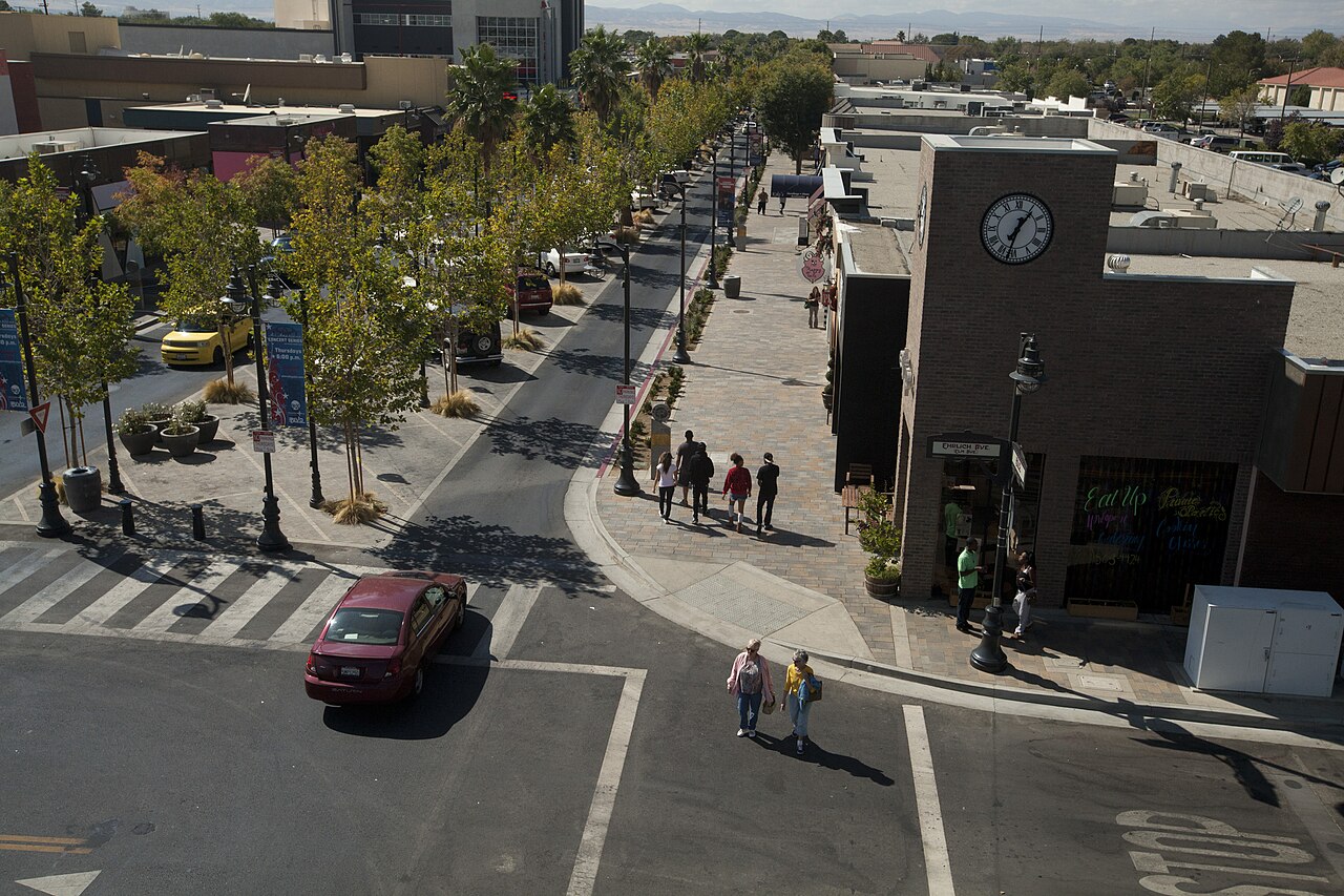 The BLVD streetscape in Lancaster, archival photograph from 2012